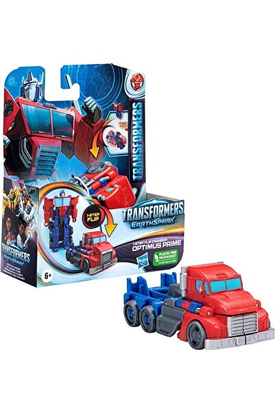 TOYFEST Transformers Earthspark Tek Adımda Dönüşebilen Robot Araba Optimus Prime Karakter Figür 10 Cm