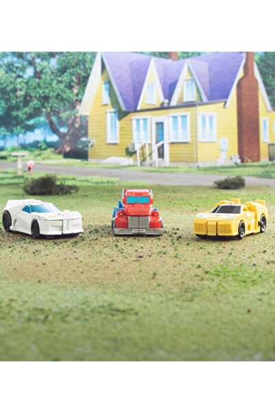 TOYFEST Transformers Earthspark Tek Adımda Dönüşebilen Robot Araba Optimus Prime Karakter Figür 10 Cm