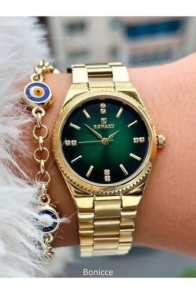 Reward Steel Cord, Silver Color, Special Lock System with Date, Women's Wristwatch