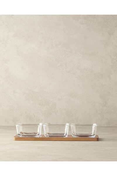 English Home Orient Acacia 4 Piece Presentation Set Dark Brown