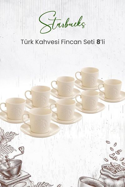Starbucks ® Turkish Coffee Cup Set 8 Pieces