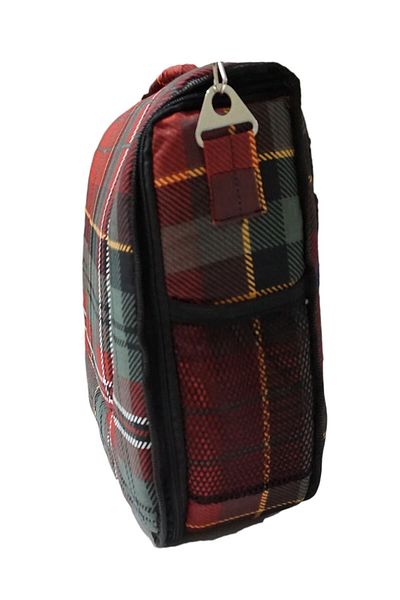 Kids Nino Portable Baby Bed and Bottom Opening Bag Red Patterned
