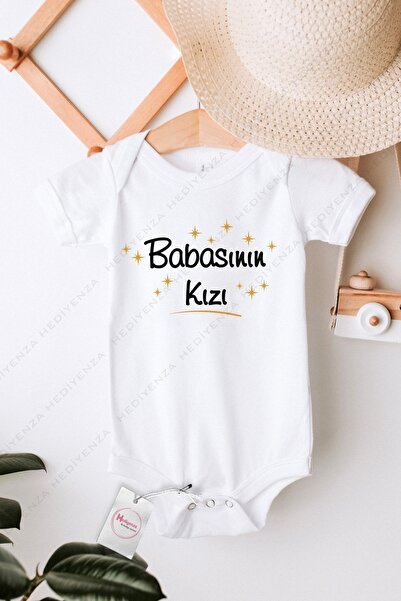 Hediyenza Daddy's Girl Printed Half Sleeve Baby Body & Bodysuit