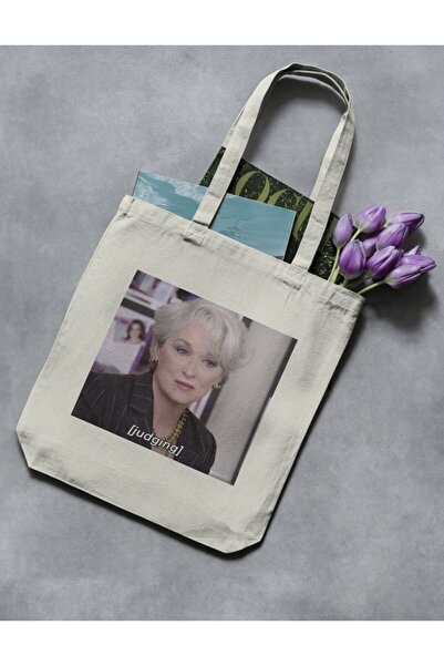 redame Miranda Priestly Devil Wears Devil Brand Y2K Series Cloth Bag Tote Bag