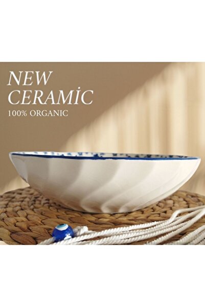 Home Seramik Salata Kase Çini Desen 25 Cm