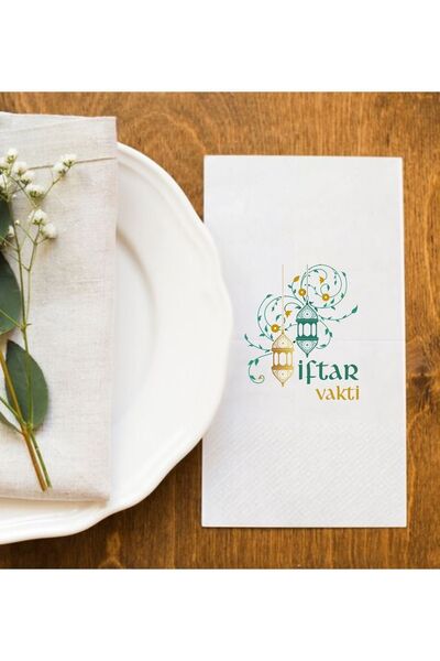 Hediyenza Ramazan Sofralarına Özel İftar Vakti Baskı Peçete Sunum Peçetesi 20...