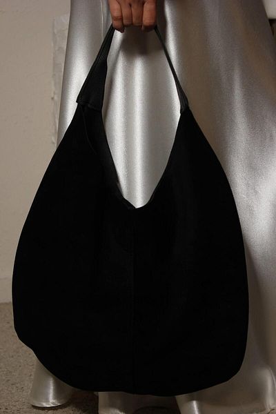 Bsrastore Geanta Neagra din piele intoarsa - Lesta cu catelus