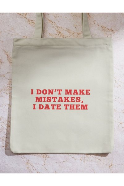 redame Don'T Make Mistakes Casual Simple Pinterest Ribbons Y2K Retro Unisex Cloth Bag Tote Bag