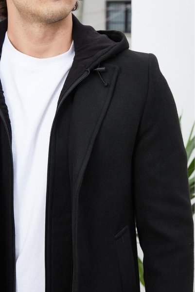 WinnerMan Men's Hooded Long Stamp Coat
