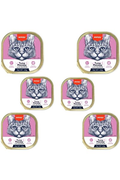Wanpy Ton Balıklı Ve Somonlu Alutray Kedi Yaş Mama 40 Gr x 6 Adet
