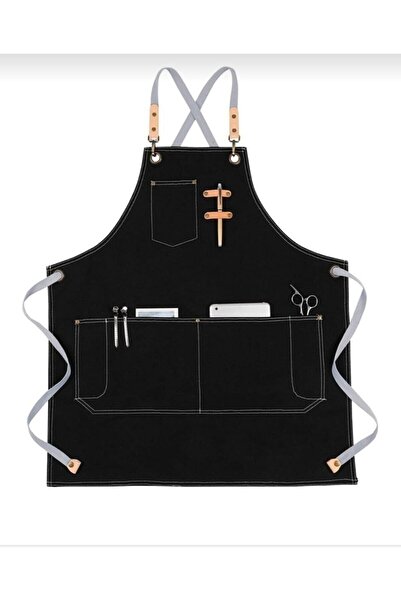 YDZ Boyundan Askılı Çömlek Resim Sanat Önlüğü Master Chef Cafe Restaurant Şef...