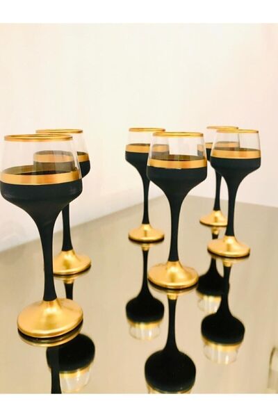 Lejon Home طقم فناجين قهوة باللون الأسود مكون من 6 قطع