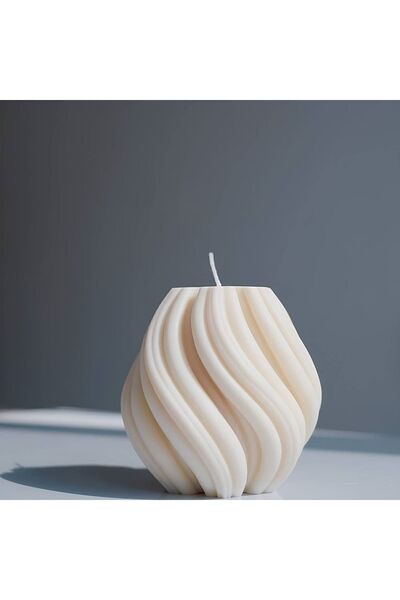 HogART Design Dalga Burgu Silikon Mum Kalıp