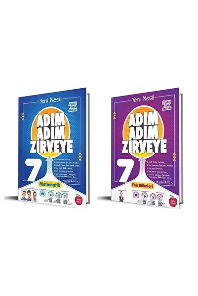 Newton Yayınları 7.sınıf Adım Adım Zirveye Matematik Adım Adım Zirveye Fen Bilimleri Soru Bankası (2 KİTAP)