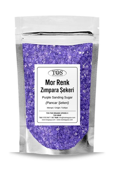 TOS The Organic Spices 250 g Purple Sanding Sugar - Purple Sanding Sugar