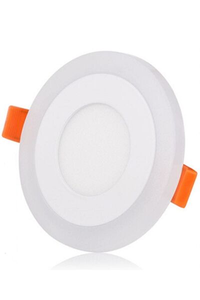 Coral Light 2 Adet Çift Renkli Hero Led Panel 3 3 Watt Dış Çapı 10 Cm Mavi-beyaz Iki Renkli Tavan Spot Lambası