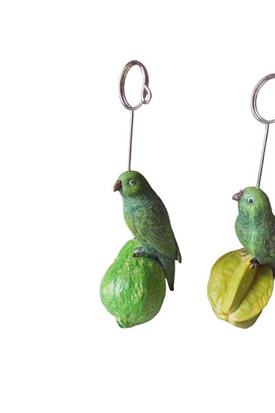 Cemile 3-Piece Desktop Parrot Note Holder Cardholder