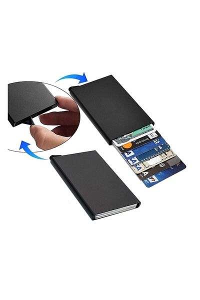 Emek Minimalist Secrid Automatic Mechanism Metal Credit Card Holder RFID Protected