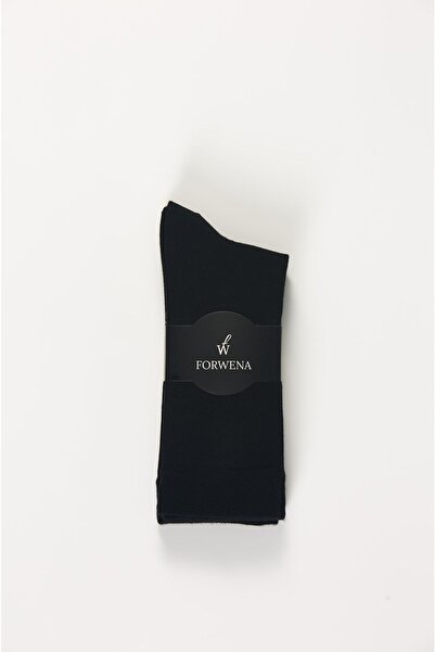 Forwena Комплект от 3 черни безшевни мъжки чорапи до глезена от модал