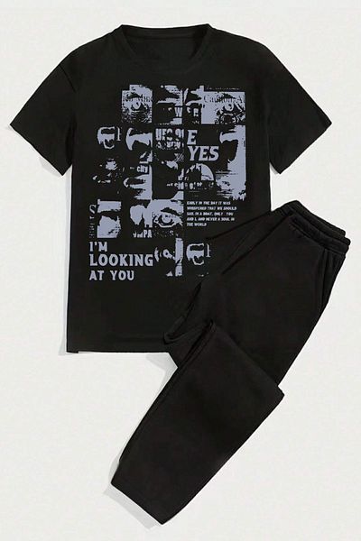 uyguntarz Σετ φόρμας 2 τεμαχίων Unisex I'm Looking At You