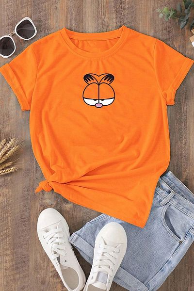 uyguntarz Unisex-T-Shirt mit Garfield-Aufdruck