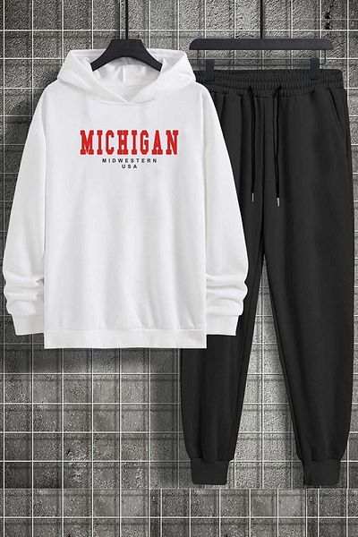 uyguntarz Σετ φόρμας Unisex Michigan printed