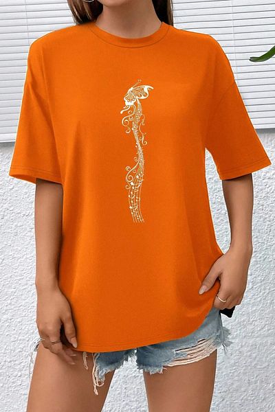 uyguntarz Unisex-T-Shirt mit Schmetterlingssong-Muster