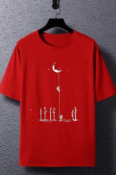 uyguntarz Bedrucktes Unisex-T-Shirt mit Weltraummotiv