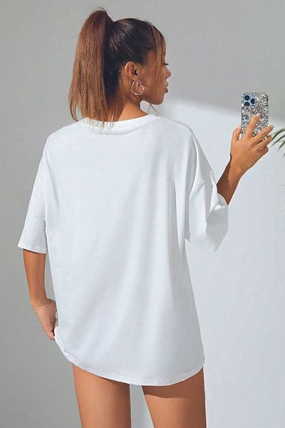 uyguntarz Μπλουζάκι Unisex Mind Life Vibes Printed Oversize