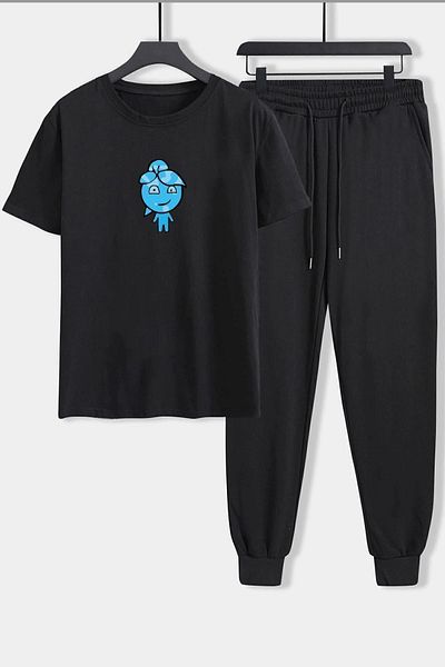 uyguntarz Σετ φόρμας 2 τεμαχίων Unisex Water Avatar Printed