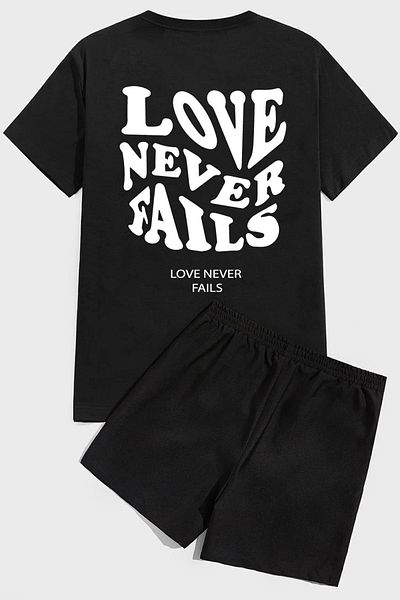 uyguntarz Σετ σορτς Love Print