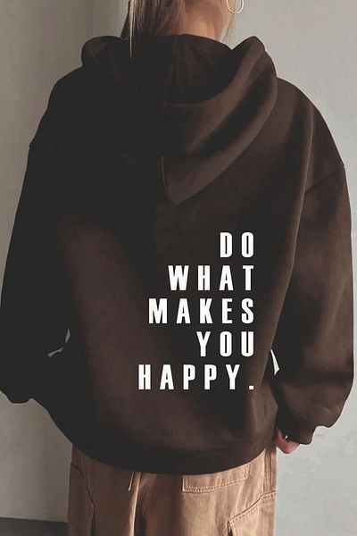 uyguntarz Übergroßes Sweatshirt mit „Do What“-Print