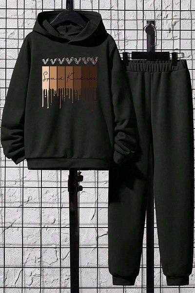 uyguntarz ΣΕΤ φόρμας για αγόρια και κορίτσια Comfortable TracKsuit - Leopard Heart PrintEd