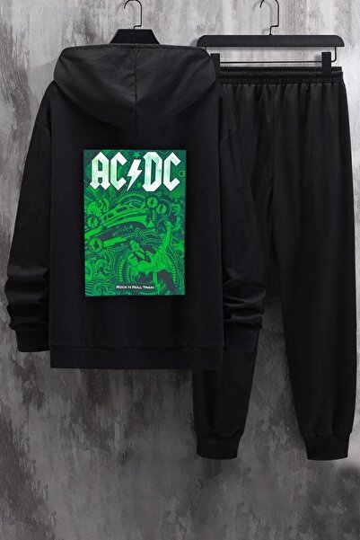 uyguntarz Unisex Acdc nyomtatott tréningruha szett
