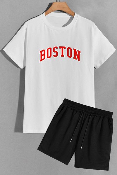 trendypassion Boston Shorts T-shirt Unisex Σετ φόρμας