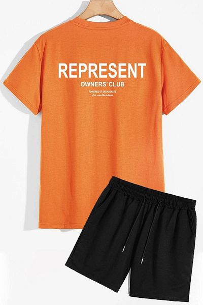 trendypassion Represent Shorts-T-Shirt-Trainingsanzug-Set