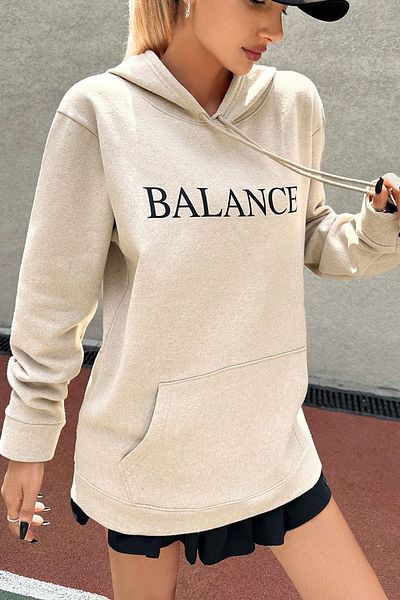 uyguntarz Φούτερ Unisex Oversize Balance με στάμπα