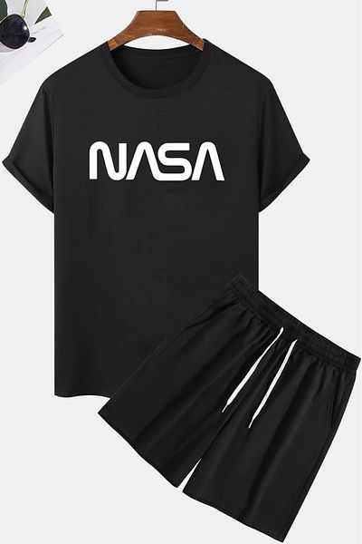 uyguntarz NASA Print Shorts Set