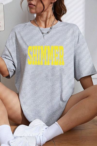 uyguntarz Μπλουζάκι Unisex Shimmer με στάμπα Oversize