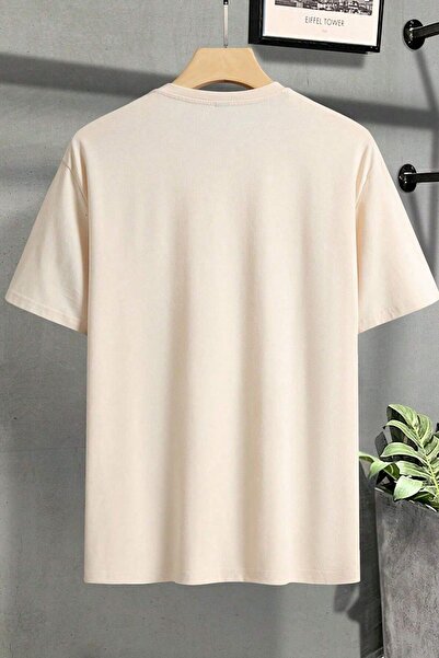 uyguntarz Bedrucktes Oversize-T-Shirt mit Los-Angles-Print für Herren