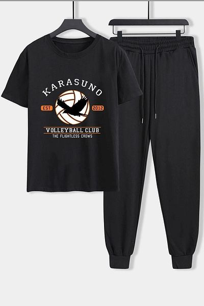 uyguntarz Σετ φόρμας Unisex Karasuno εμπριμέ 2 τεμαχίων