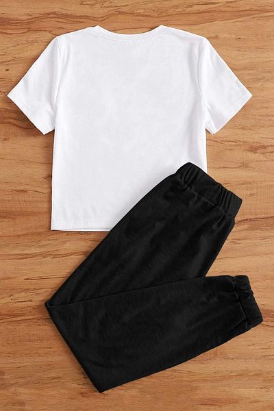 uyguntarz Kids Cartoon Graphic Bottom - Top Σετ φόρμας