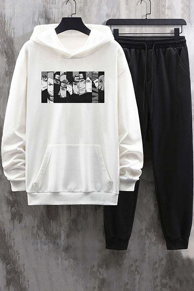 uyguntarz Unisex-Trainingsanzug-Set mit Naruto-Aufdruck