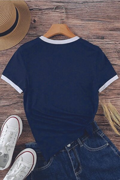 uyguntarz Navy Blue Unisex Combed Interlock T-Shirt
