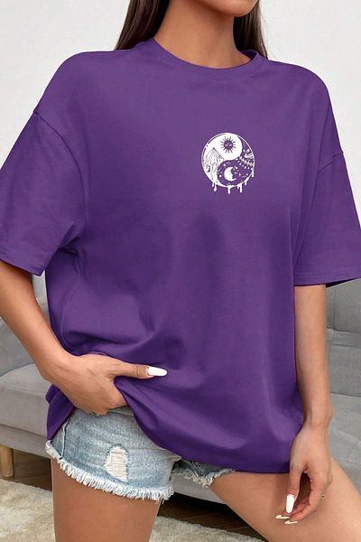 uyguntarz Μπλουζάκι Unisex με στάμπα Yin & Yang
