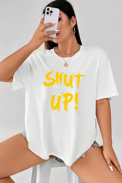 uyguntarz Μπλουζάκι Unisex Shut Up με στάμπα