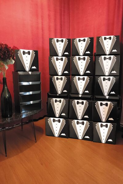 SABMAR Damat Nişan Bohçası Çeyiz Kolisi 10 Adet Orta Boy 31 x 42 x 12 Damat K...