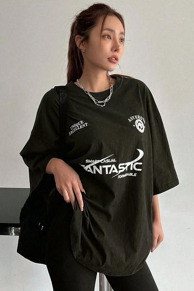 uyguntarz Μπλουζάκι Unisex Fantastic Printed Oversize