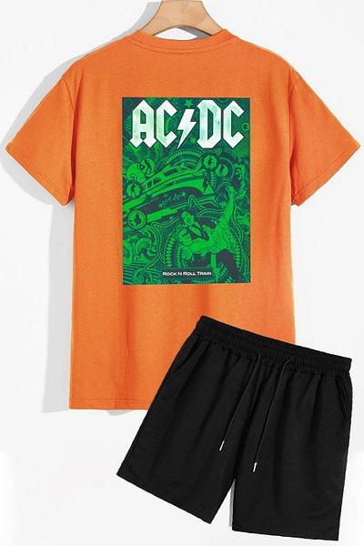 trendypassion Acdc Shorts T-Shirt-Trainingsanzug-Set