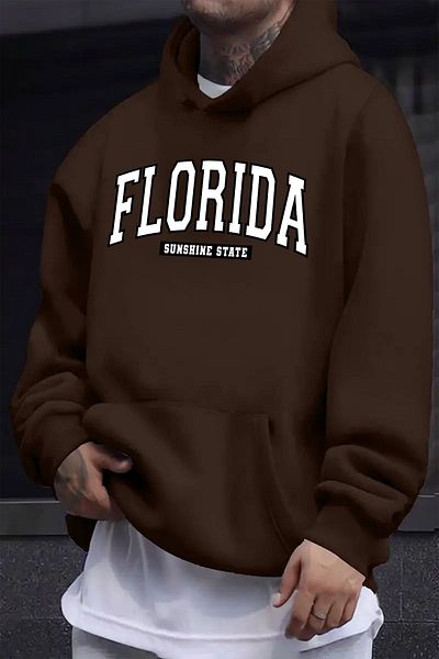 uyguntarz Florida Bedrucktes Sweatshirt in Übergröße